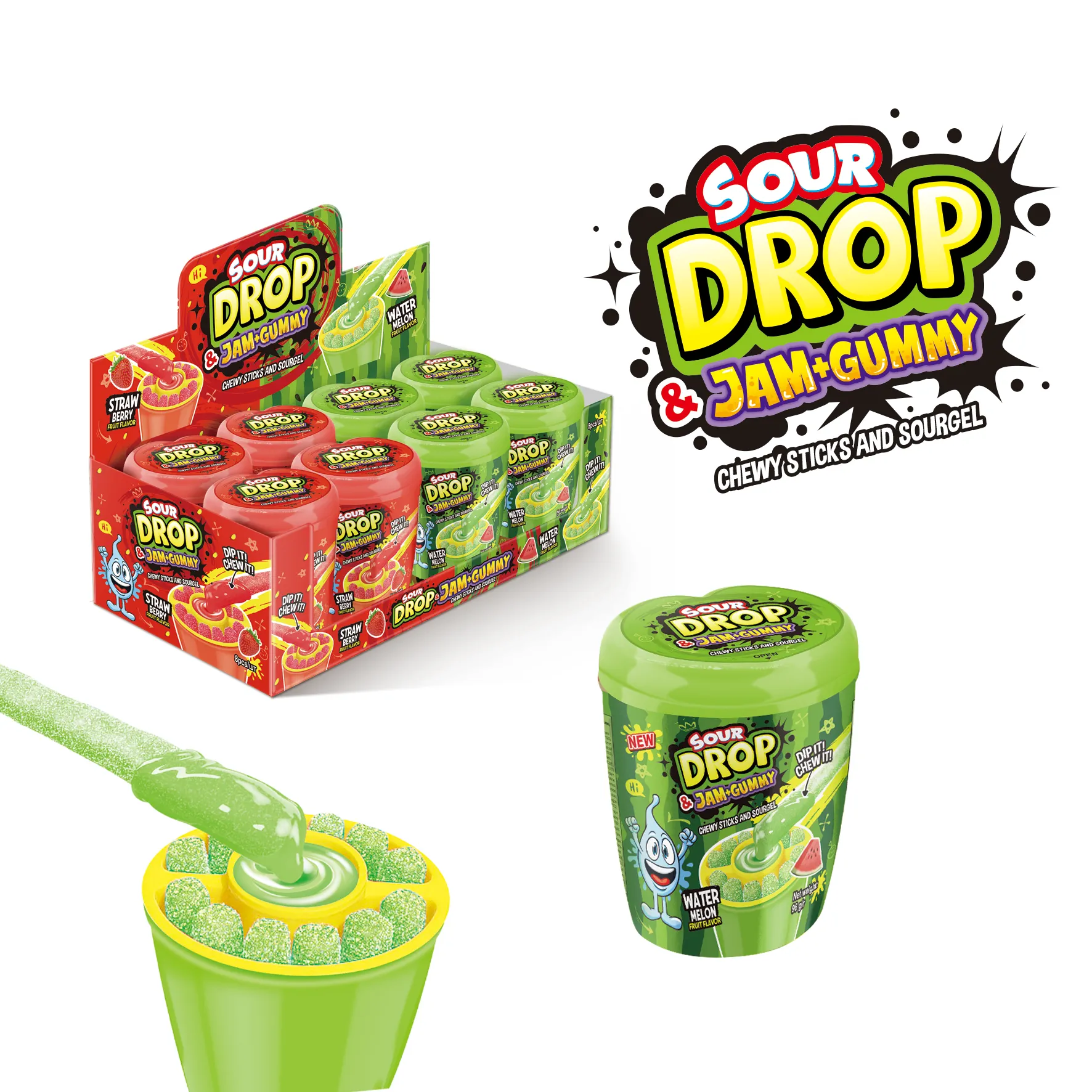 Wholesale Sour Drop Cnady Cup